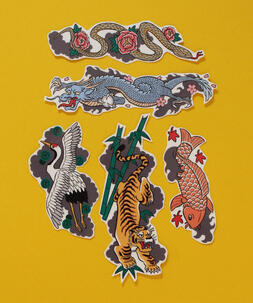 Japanische Tattoo Sticker